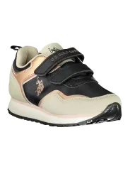 U.S. POLO Low-Top Sneaker - Leder Mix Schwarz/Beige