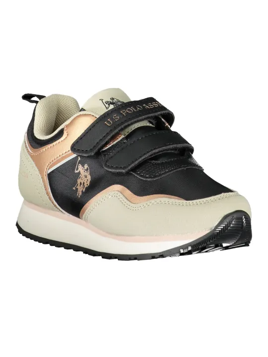 U.S. POLO Low-Top Sneaker - Leder Mix Schwarz/Beige
