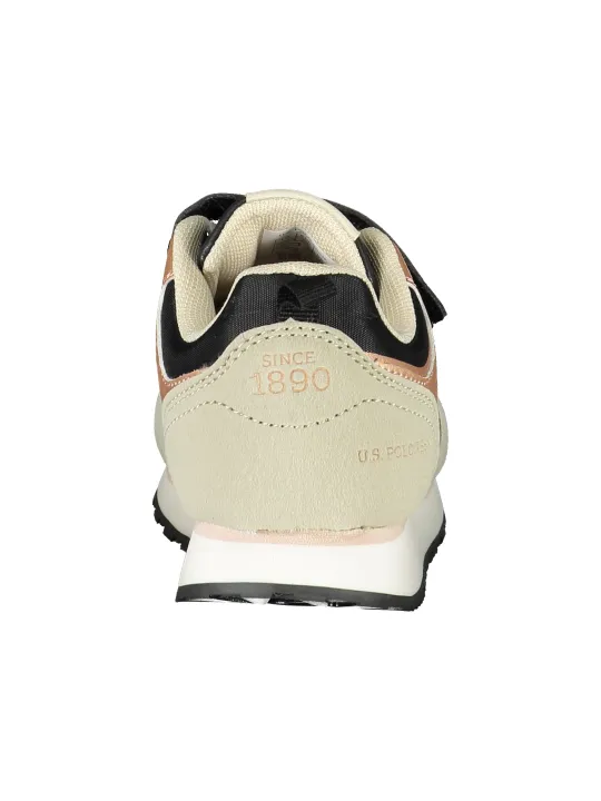 U.S. POLO Low-Top Sneaker - Leder Mix Schwarz/Beige