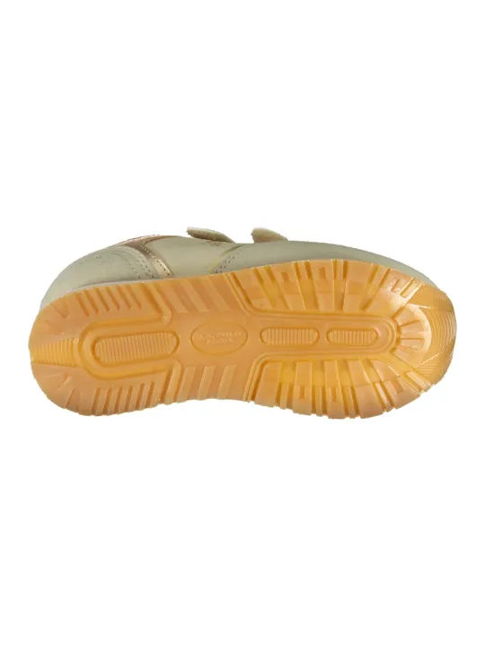 U.S. POLO Kinder-Sneaker: Hellbeige mit Goldakzenten