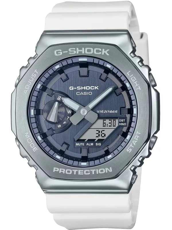 Weiße Casio G-Shock Digitaluhr