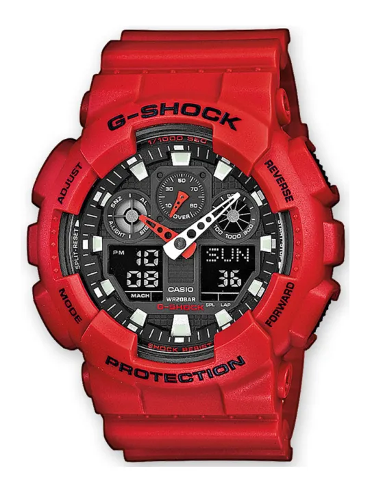 Roten Casio G-Shock Digitaluhr Herren