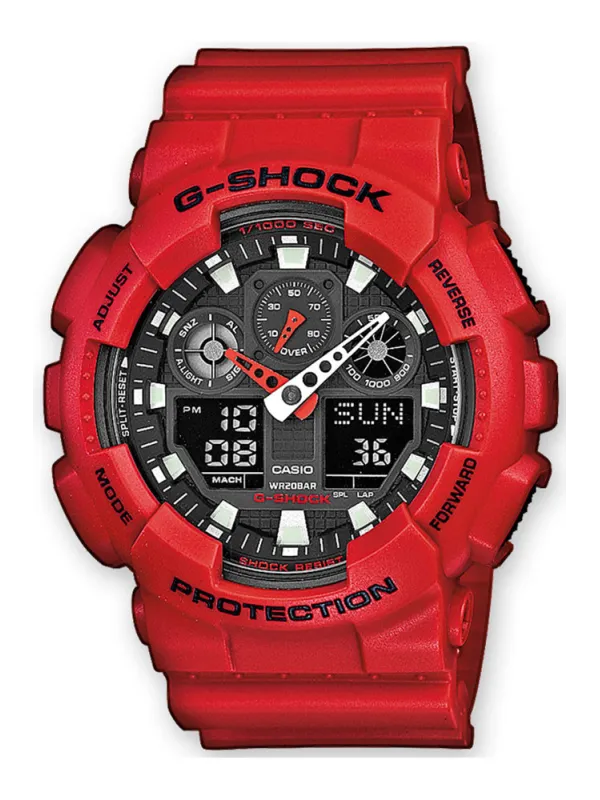 Roten Casio G-Shock Digitaluhr Herren