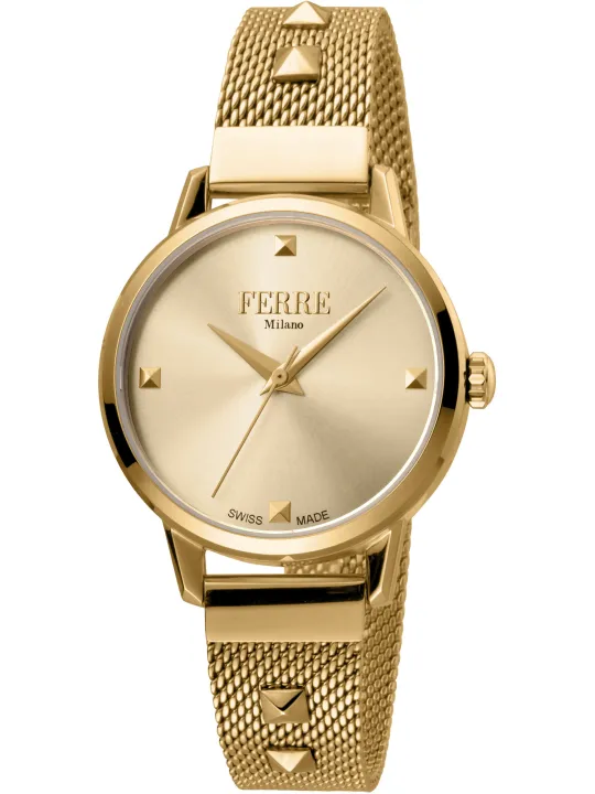 Goldene Ferrè Milano Damenuhr FM1L136M0061