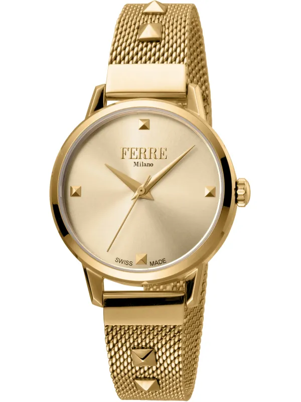 Goldene Ferrè Milano Damenuhr FM1L136M0061