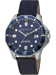 Stylische Esprit Uhr blauem Zifferblatt