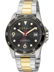 Esprit goldene Edelstahl Damenuhr Grau