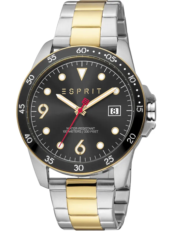 Esprit goldene Edelstahl Damenuhr Grau Esprit goldene Edelstahl Damenuhr Grau