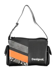"Desigual Einzelstücke & Seltenheiten im Sale | Desigual Vflat Tasche Schwarz Tan Orange Schlangenleder online kaufen"|Planet-Deluxe