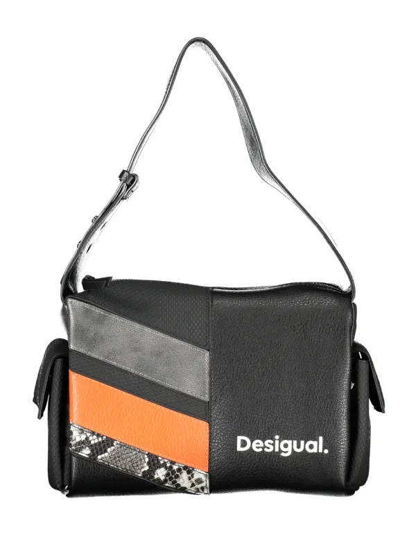 "Desigual Einzelstücke & Seltenheiten im Sale | Desigual Vflat Tasche Schwarz Tan Orange Schlangenleder online kaufen"|Planet-Deluxe