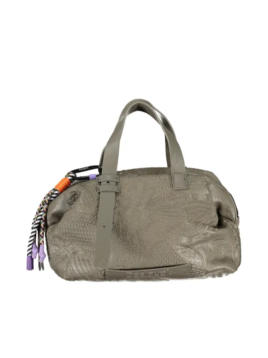"Desigual Einzelstücke & Seltenheiten im Sale | Desigual Zylindertasche Grau mit Kontrastdetails und Quaste online kaufen"|Planet-Deluxe
