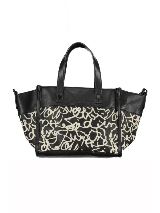 "Desigual Einzelstücke & Seltenheiten im Sale | Desigual Graffiti Lederhandtasche mit verstellbarem Gurt online kaufen"|Planet-Deluxe