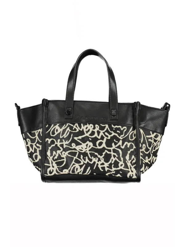 "Desigual Einzelstücke & Seltenheiten im Sale | Desigual Graffiti Lederhandtasche mit verstellbarem Gurt online kaufen"|Planet-Deluxe