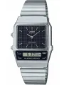 Graue Casio Digitaluhr mit Metallarmband