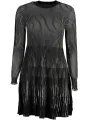 "Desigual Kleider im Sale | Desigual Streifenplissee Kleid SchwarzWeiß  online kaufen"|Planet-Deluxe