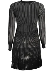 "Desigual Kleider im Sale | Desigual Streifenplissee Kleid SchwarzWeiß  online kaufen"|Planet-Deluxe
