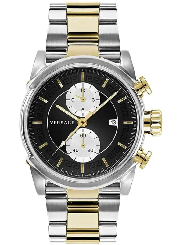 Gelbe Versace Uhr mit Stahlarmband