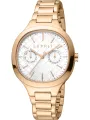 Goldene Esprit Damenuhr mit Datum