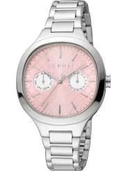 Pink dial silver Esprit wristwatch