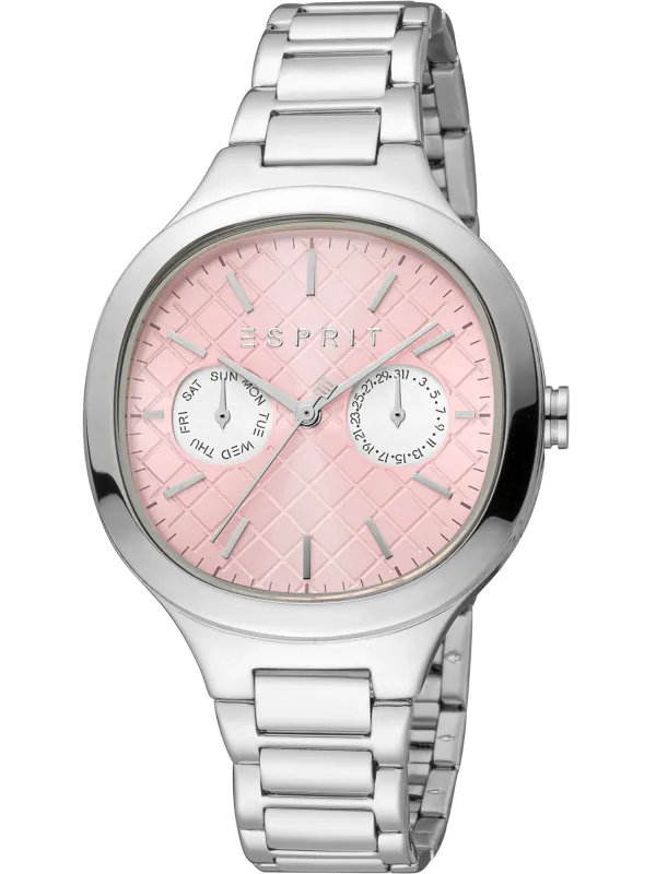 Pink dial silver Esprit wristwatch Pink dial silver Esprit wristwatch