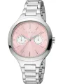 Pink dial silver Esprit wristwatch