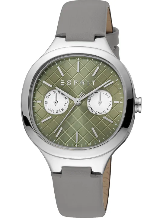 Graue Esprit Uhr mit Lederarmband