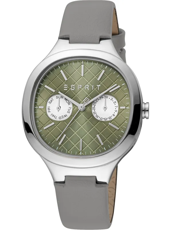 Graue Esprit Uhr mit Lederarmband Graue Esprit Uhr mit Lederarmband