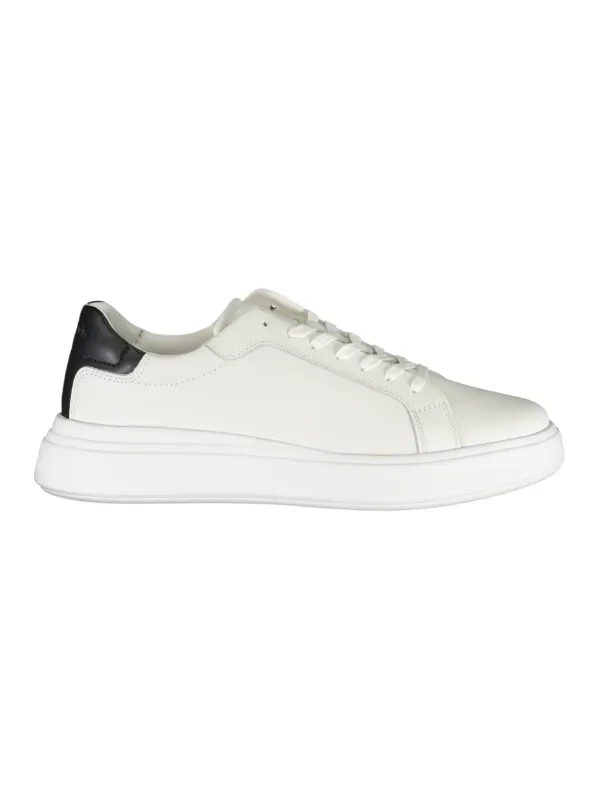 "Calvin Klein Weiße Leder-Sneakers mit Kontrastdetails" "Calvin Klein Weiße Leder-Sneakers mit Kontrastdetails"