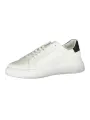 "Calvin Klein Weiße Leder-Sneakers mit Kontrastdetails"