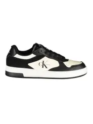 "Calvin Klein Herren Sneaker: Stilvoll in Schwarz-Weiß-Grau"