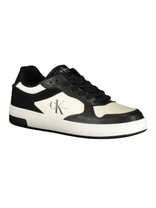 "Calvin Klein Herren Sneaker: Stilvoll in Schwarz-Weiß-Grau"