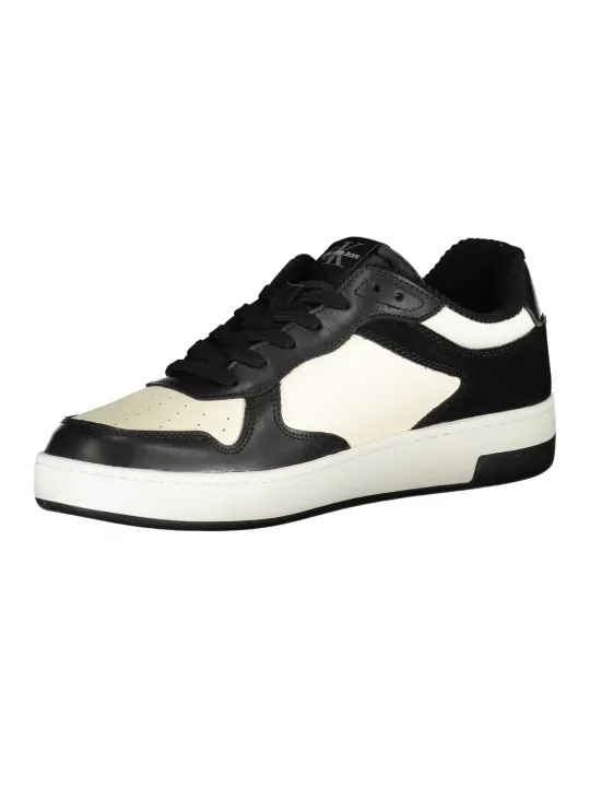 "Calvin Klein Herren Sneaker: Stilvoll in Schwarz-Weiß-Grau"