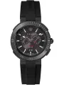 Schwarze Versace Uhr mit Metalllünette