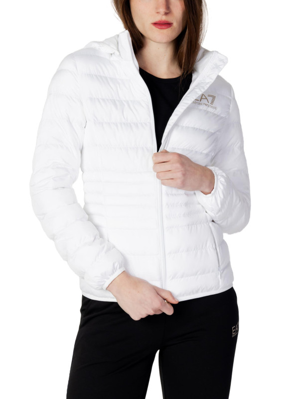 Weiße Sportjacke mit Kapuze Weiße Sportjacke mit Kapuze
