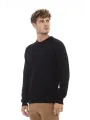 Schwarzer Pullover mit Fingerlöchern