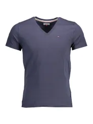 "Tommy Hilfiger T-Shirts im Sale | Bio Baumwolle V Neck Shirt mit Sticklogo online kaufen"|Planet-Deluxe