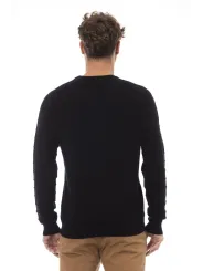 Schwarzer Herren Pullover Rückansicht
