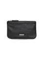 Schwarze Leder Tasche mit Reißverschluss