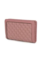 Quilted rosa Leder Geldbörse elegant