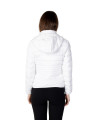 Weiße EA7 Damen Pufferjacke mit Kapuze