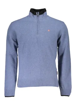 Napapijri Pullover Blau-Grau mit Kontrastdetails