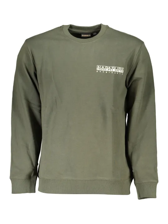 "Napapijri Sweatshirts im Sale | NAPAPIJRI GRÜNES HERREN-SWEATSHIRT MIT REISSVERSCHLUSS online kaufen"|Planet-Deluxe