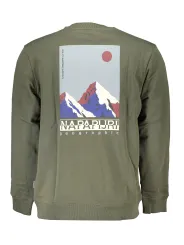"Napapijri Sweatshirts im Sale | NAPAPIJRI GRÜNES HERREN-SWEATSHIRT MIT REISSVERSCHLUSS online kaufen"|Planet-Deluxe