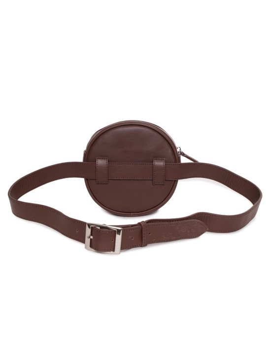 Braun Leder U-Tasche Umhängetasche