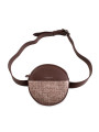 Braune Schultertasche mit gewebtem Detail