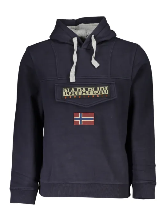 "Napapijri Sweatshirts im Sale | Napapijri Fleece Hoodie mit Halbreißverschluss und Brusttasche online kaufen"|Planet-Deluxe