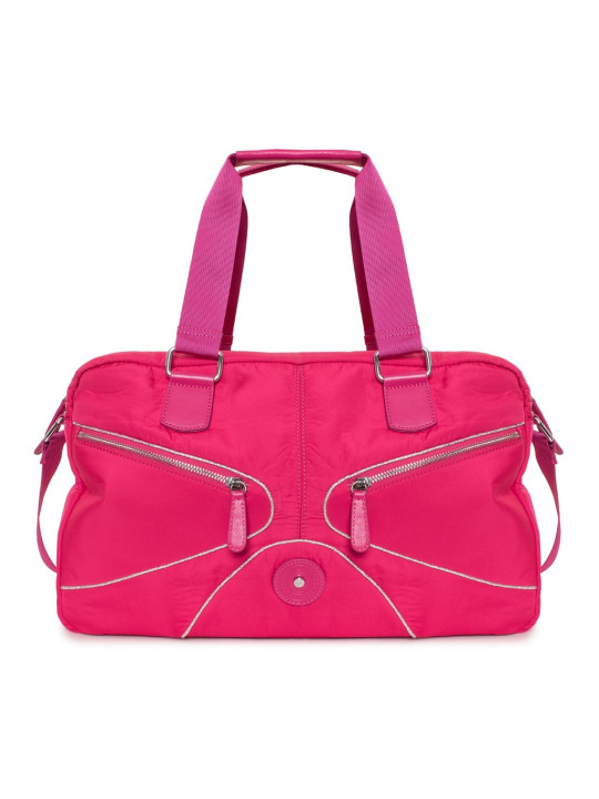 Rosa Handtasche mit Reißverschlüssen