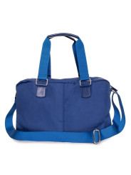 Blauer Nylon Reise Duffel Tasche