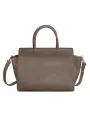 Braune Ledertasche mit Reißverschluss