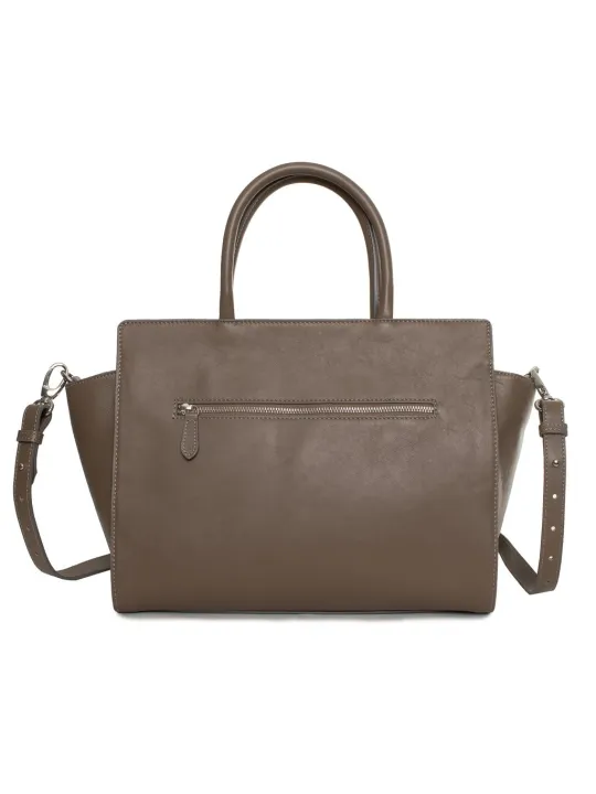 Braune Ledertasche mit Schulterriemen